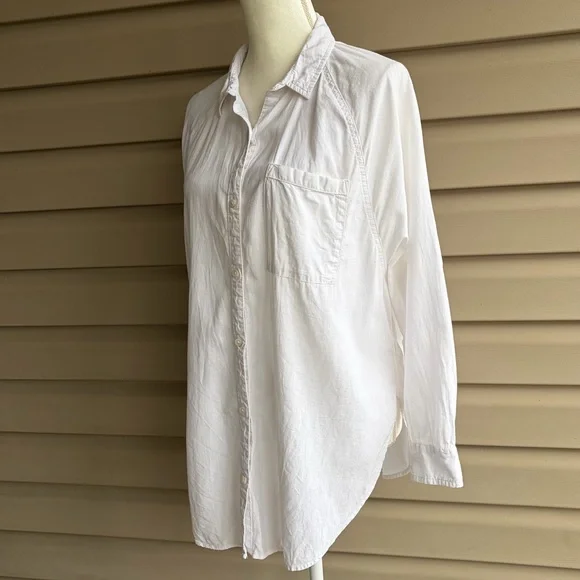 •Aerie• Pool-to-Party Linen Blend Cover Up/Shirt - Size Small - Picture 3 of 7